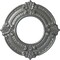 Ekena Millwork Benson Ceiling Medallion (Fits Canopies up to 4 1/8"), Hand-Painted Silver, 9"OD x 4 1/8"ID x 5/8"P CM09BNSLS - alternate 1